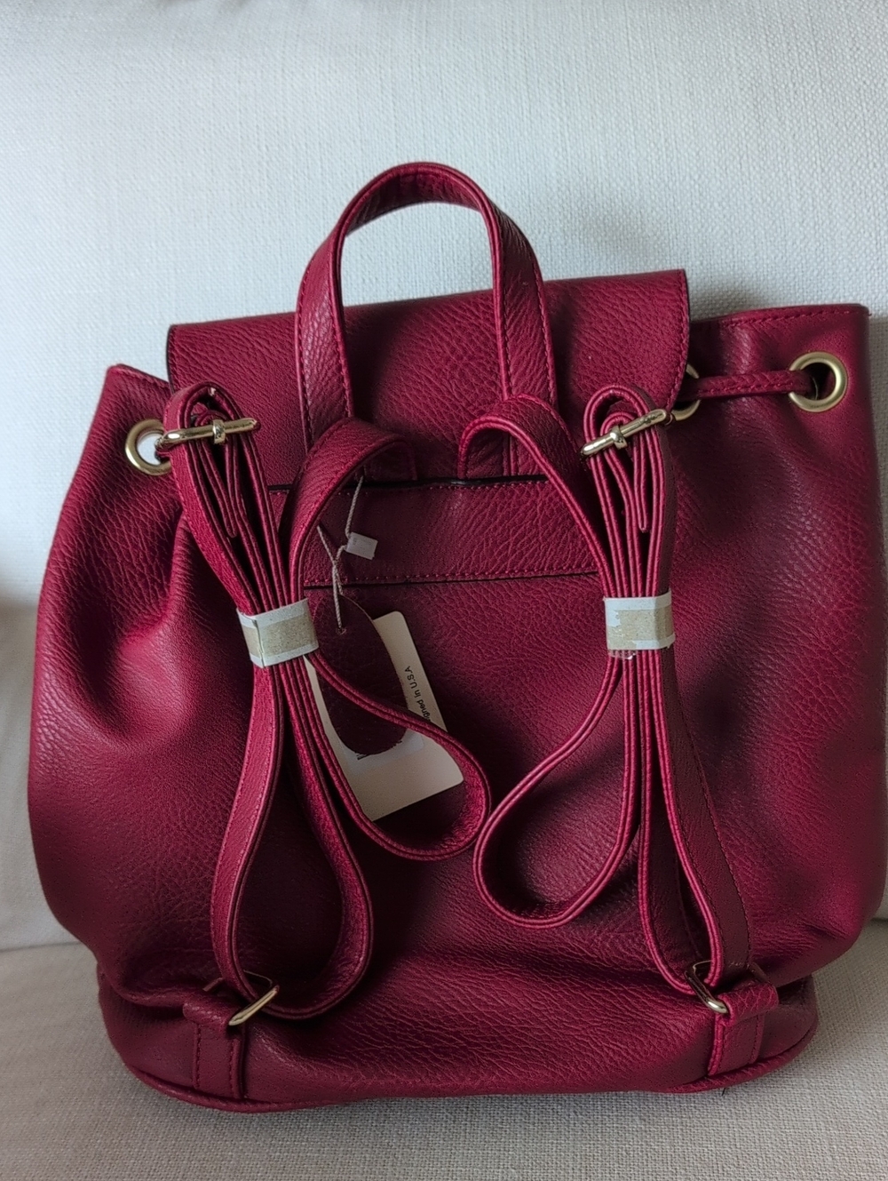 NWT Mellow World Vegan Embellished Stud Drawstring Backpack Bag - Picture 4 of 12